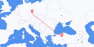 Flights from Turkey to the Czech Republic