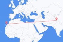 Flyrejser fra Srinagar, Indien til Ajuy, Spanien