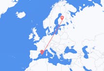 Flights from Jyväskylä, Finland to Menorca, Spain