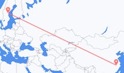 Flyg från Huangshan, Kina till Sundsvall, Sverige