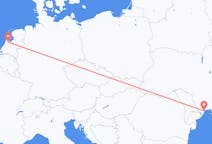 オランダのアムステルダムからから、ウクライナのオデッサまでのフライト