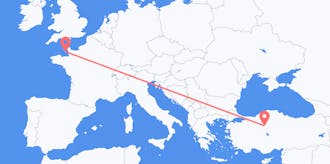 Flyg från Jersey till Turkiet