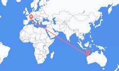 Flights from Karratha, Australia to Toulon, France