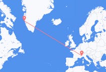 그린란드 마니초크에서 출발해 이탈리아 토리노로(으)로 가는 항공편
