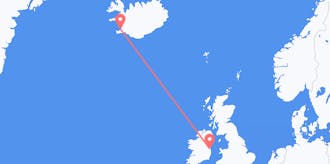 Vluchten van IJsland naar Ierland
