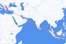 Flyg från Denpasar, Indonesien till Volos, Grekland