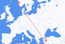 出发地 挪威出发地 斯塔万格目的地 土耳其代尼茲利的航班