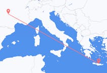 Flights from Brive-la-Gaillarde in France to Heraklion in Greece