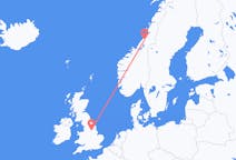 Fly fra Namsos til Doncaster