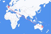 Flyrejser fra Narrabri, Australien til Paris, Frankrig