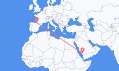 Flyrejser fra Abha, Saudi-Arabien til San Sebastian, Spanien
