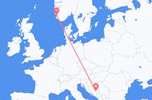 Flights from Stavanger to Sarajevo
