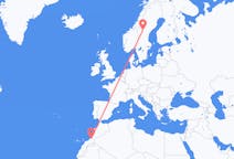 Flights from Guelmim, Morocco to Östersund, Sweden