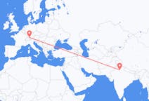 Flights from New Delhi, India to Friedrichshafen, Germany