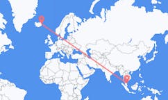 Flyreiser fra Kuala Terengganu, Malaysia til Egilsstaðir, Island