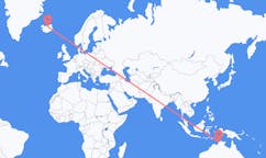 Flyrejser fra Darwin, Australien til Akureyri, Island