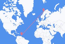 Flyrejser fra Saint Vincent, Saint Vincent og Grenadinerne til Stokmarknes, Norge