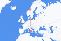 Flights from Røros, Norway to Palermo, Italy
