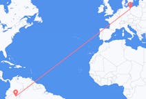 Flyg från Iquitos, Peru till Szczecin, Polen