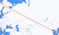 Flyg från Tsushima, Japan till Kiruna, Sverige