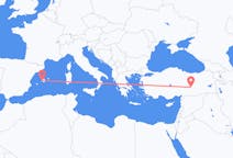 Flyreiser fra Malatya, Tyrkia til Palma, Spania