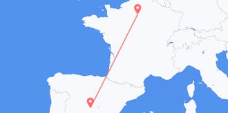 Flyg från Spanien till Frankrike