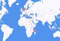 Flyreiser fra Antananarivo, Madagaskar til Münster, Tyskland