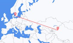 中国出发地 阿克苏市飞往中国前往 恩厄尔霍尔姆的航班
