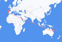 Flyreiser fra Hervey Bay, Australia til Lisboa, Portugal