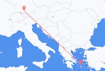 ドイツのから メミンゲン、ギリシャのへ ミコノス島フライト