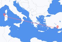 Flüge von Gazipaşa, die Türkei nach Alghero, Italien
