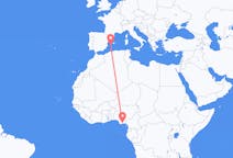 出发地 尼日利亚出发地 哈科特港目的地 西班牙伊维萨岛的航班