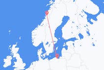 Vols depuis la ville de Mosjøen vers la ville de Gdańsk