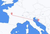 Flyreiser fra Zadar, Kroatia til Poitiers, Frankrike