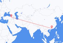 Flyreiser fra Guangzhou, Kina til Erzurum, Tyrkia