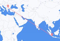 Flyg från Bandar Lampung, Indonesien till Sofia, Bulgarien
