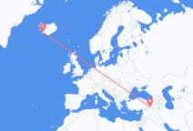 Flyreiser fra Diyarbakir, Tyrkia til Reykjavík, Island