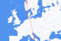 Flights from Sogndal, Norway to Naples, Italy