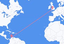 Flyrejser fra Santa Marta, Colombia til Bristol, England