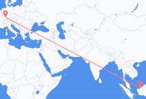 Flyreiser fra Sibu, Malaysia til Karlsruhe, Tyskland