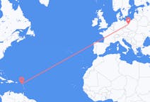 Flights from Nevis, St. Kitts & Nevis to Poznań, Poland