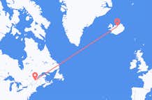 Vluchten van Quebec, Canada naar Akureyri, IJsland