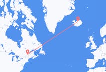 Fly fra Québec til Akureyri