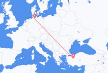 Flyreiser fra Hamburg, Tyskland til Kutahya, Tyrkia