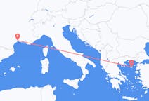 Flüge von der Stadt Lemnos in die Stadt Montpellier
