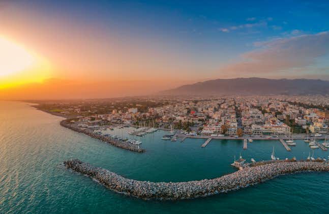 Aerial photography of Kalamata Marina in Kalamata, Greece