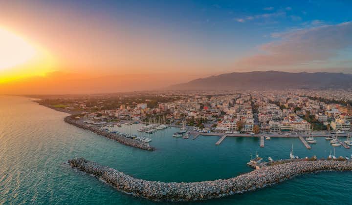 Aerial photography of Kalamata Marina in Kalamata, Greece