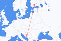 Flyreiser fra Mostar, til Helsingfors