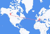 Flights from Dawson Creek, Canada to Cagliari, Italy
