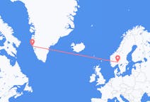 Flyreiser fra Oslo, Norge til Maniitsoq, Grønland
